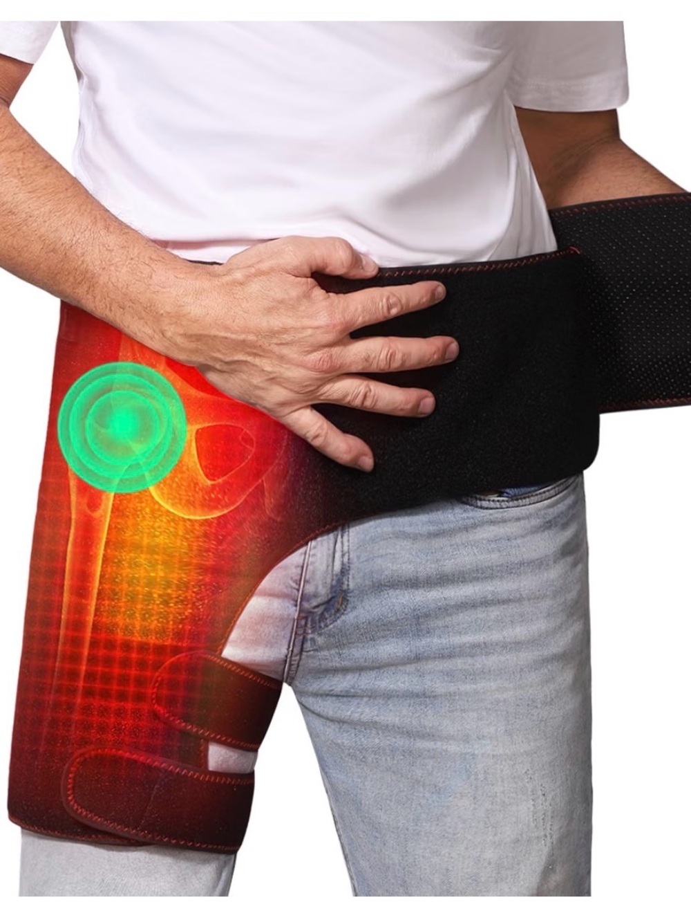 Hip Heating Pad, Electric Heated Hip, Hip Massager Vibration, Thigh/Buttock Elec